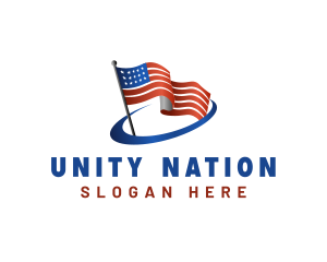 Nation - American Flag Patriot logo design