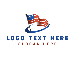 Nation - American Flag Patriot logo design