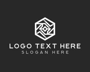 Electronic - Digital Technology Hexagon logo design