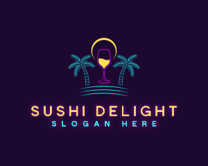 Nightclub Beach Cocktail logo design