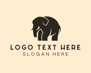 Trunk - Wild Elephant Safari logo design