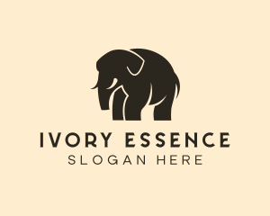 Ivory - Wild Elephant Safari logo design