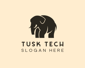 Tusk - Wild Elephant Safari logo design