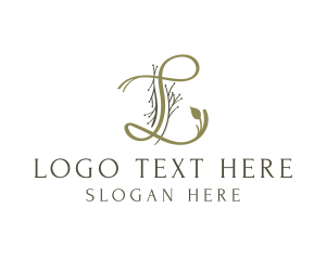 Wedding - Nature Leaves Letter L logo design