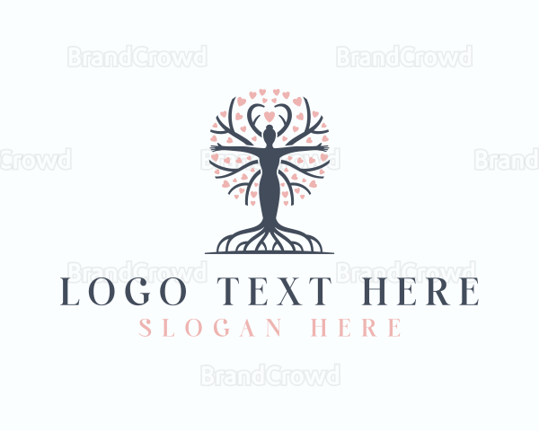 Woman Tree Beauty Logo