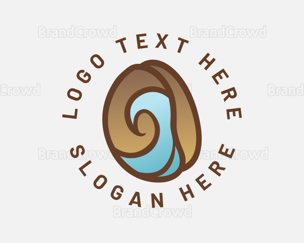 Coffee Bean Wave Logo