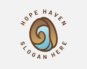 Coffee Bean Wave Logo