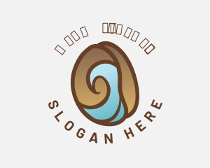Cappuccino - Coffee Bean Wave logo design