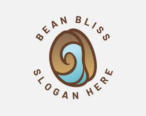 Bean - Coffee Bean Wave logo design