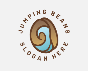 Coffee Bean Wave logo design