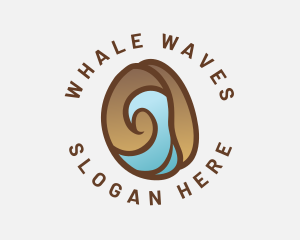 Coffee Bean Wave logo design