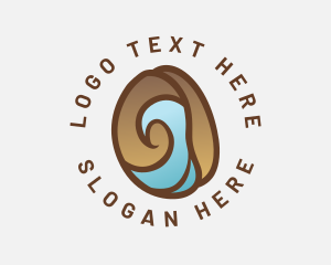 Coffee Bean Wave Logo