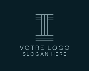 Fabric Textile Letter I Logo