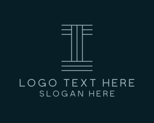 Fabric Textile Letter I Logo