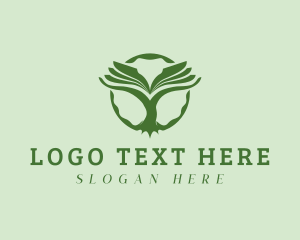 Library - Literary Book Tree logo design