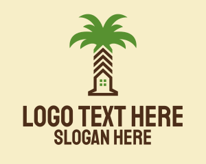 Cabin - House Landscape Contractor logo design