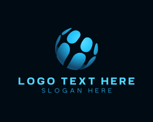 Globe - Digital Technology Sphere logo design