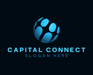 Digital Technology Sphere logo design