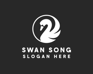 White Swan Wing logo design