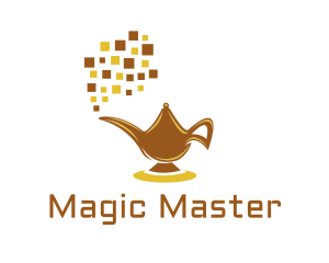 Digital Magic Lamp logo design