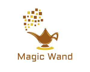 Digital Magic Lamp logo design