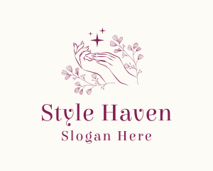 Stylist - Whimsical Hand Floral Wordmark logo design