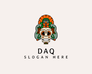 Mexican Floral Skull  Logo