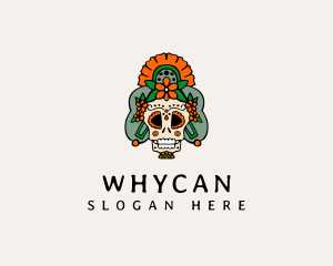 Mexican Floral Skull  Logo