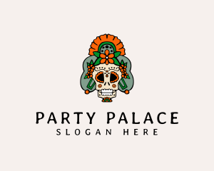 Celebration - Mexican Floral Skull logo design