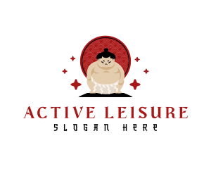 Recreational - Oriental Sumo Wrestler logo design