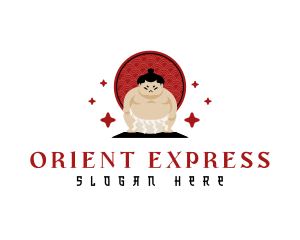 Oriental Sumo Wrestler logo design