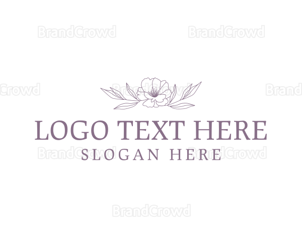 Floral Leaf Wordmark Logo