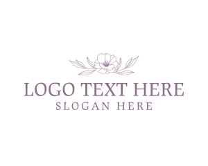 Hobbyist - Floral Leaf Wordmark logo design