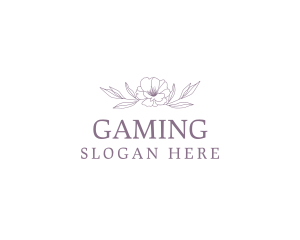 Blogger - Floral Leaf Wordmark logo design
