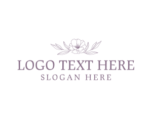 Floral Leaf Wordmark Logo