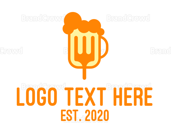 Beer Mug Fork Restaurant Logo