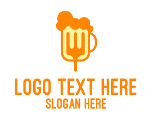 Beer Mug Fork Restaurant Logo