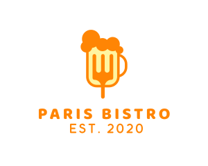 Beer Mug Fork Restaurant logo design