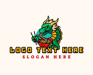 Food - Dragon Noodle Food logo design