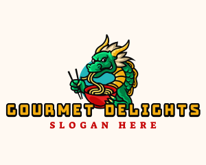 Dragon Noodle Food logo design