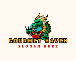 Dragon Noodle Food logo design