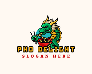 Dragon Noodle Food logo design