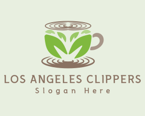 Espresso - Leaf Tea Coffee Cup logo design