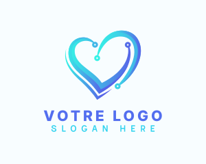 Care - Modern Medical Heart logo design