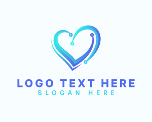 Cyber - Modern Medical Heart logo design