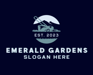 Landscaping Garden Lawn Mower logo design