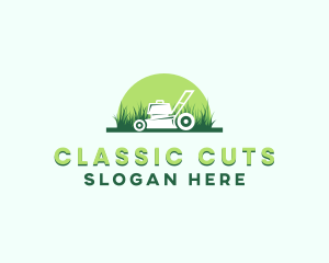 Yard Grass Lawn Mower logo design