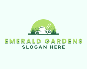 Yard Grass Lawn Mower logo design