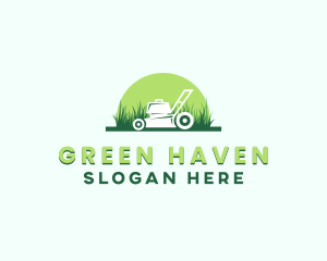Backyard - Yard Grass Lawn Mower logo design
