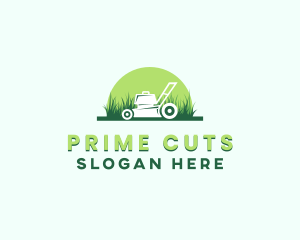 Yard Grass Lawn Mower logo design